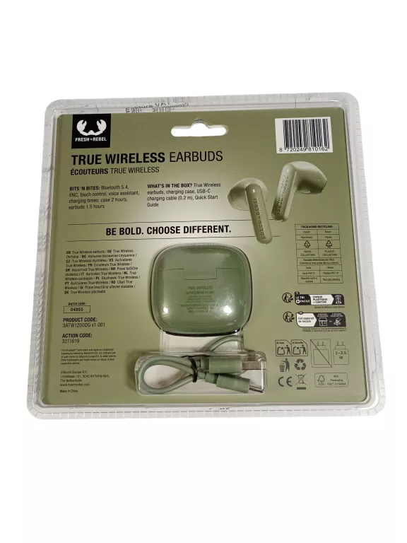 SŁUCHAWKI BLUETOOTH FRESH N REBEL 3ATW1201 ZIELONE