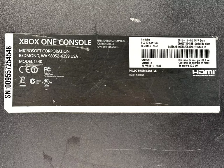 KONSOLA MICROSOFT XBOX ONE 1TB CZARNY + PAD ZASILACZ