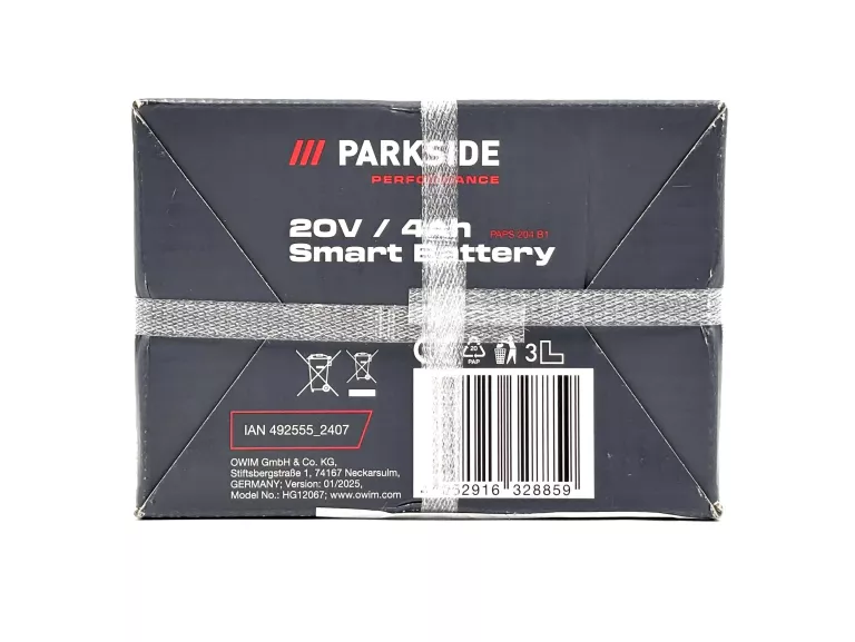 AKUMULATOR PARKSIDE PERFORMANCE SMART 20V 4.0AH PAPS 204 B1 BLUETOOTH