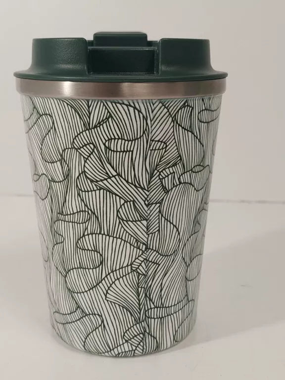 KUBEK STARBUCKS METAL 355 ML ZIELONY W LIŚCIE NISKI