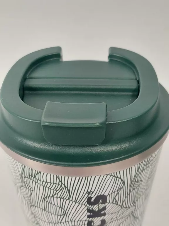KUBEK STARBUCKS METAL 355 ML ZIELONY W LIŚCIE NISKI