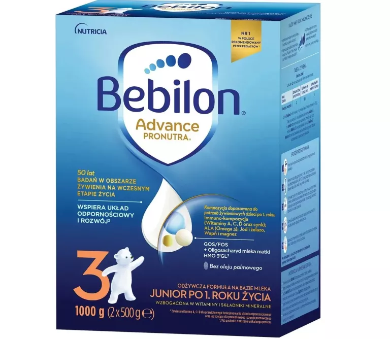 MLEKO BEBILON JUNIOR 3 Z PRONUTRA-ADVANCE 1000G