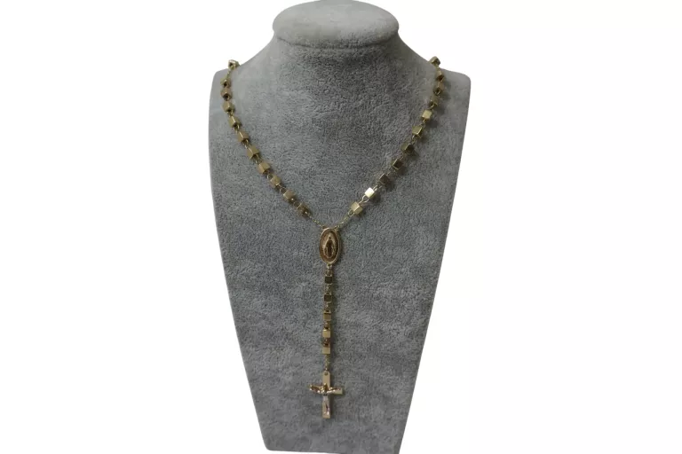 WYJĄTKOWY ZŁOTY  ŁAŃCUSZEK RÓŻANIEC 13,96G 585