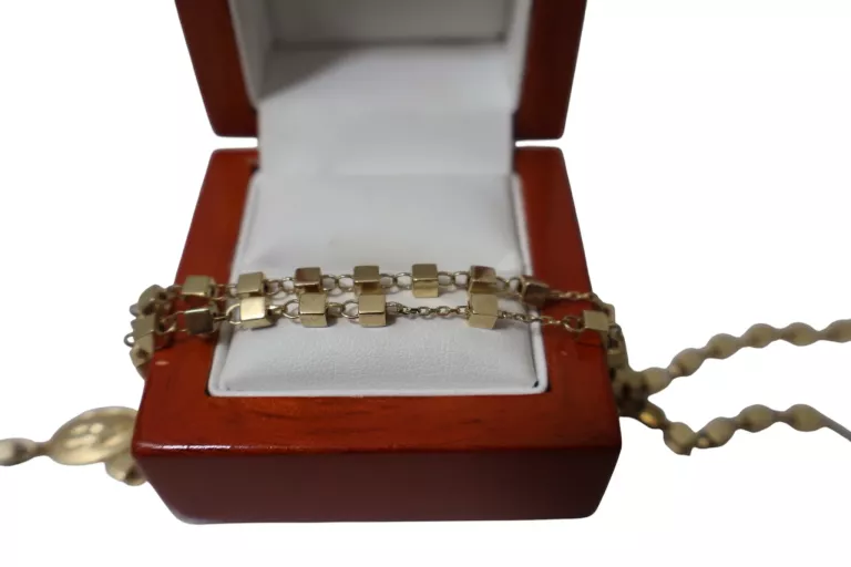 WYJĄTKOWY ZŁOTY  ŁAŃCUSZEK RÓŻANIEC 13,96G 585
