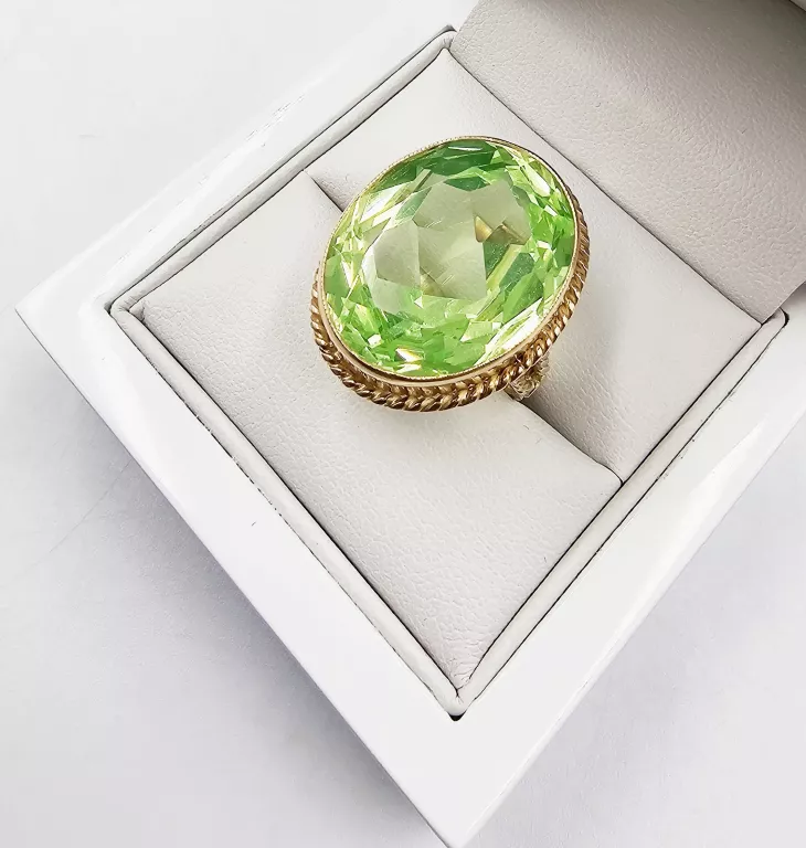 ZŁOTY PIERŚCIONEK Z KAMIENIEM 12,93GR, P.585