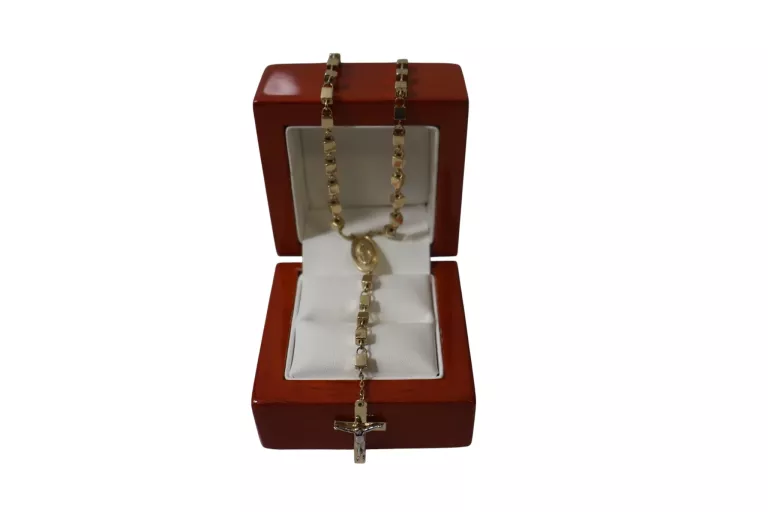WYJĄTKOWY ZŁOTY  ŁAŃCUSZEK RÓŻANIEC 13,96G 585