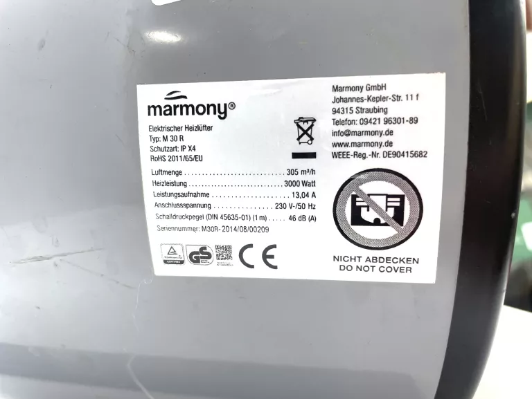 NAGRZEWNICA ELEKTRYCZNA 3000W