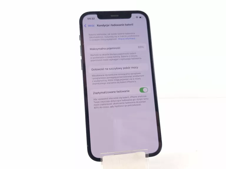 TELEFON APPLE IPHONE 12 64GB BAT. 83% CZARNY