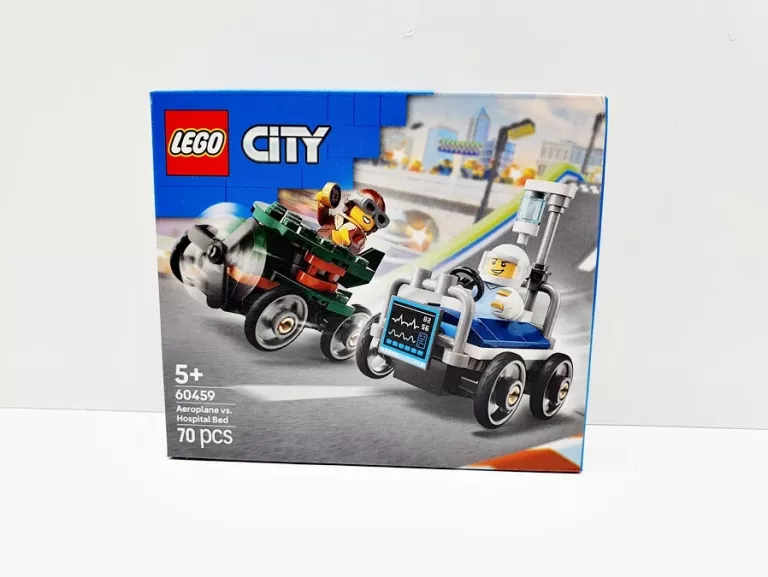 LEGO CITY 60459 PAKIET WYŚCIGOWY CITY 60459 SAMOLOT KONTRA ŁÓŻKO SZPITALNE