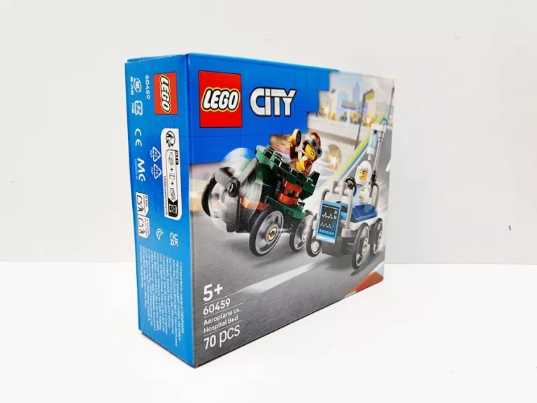 LEGO CITY 60459 PAKIET WYŚCIGOWY CITY 60459 SAMOLOT KONTRA ŁÓŻKO SZPITALNE
