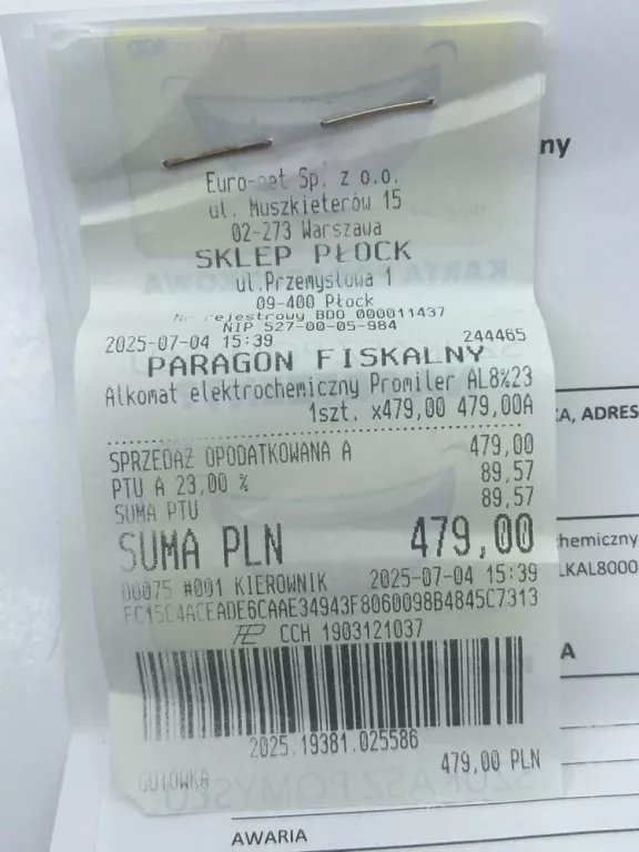 ALKOMAT ELEKTROCHEMICZNY PROMILER AL8000 PLUS +  GWARANCJA