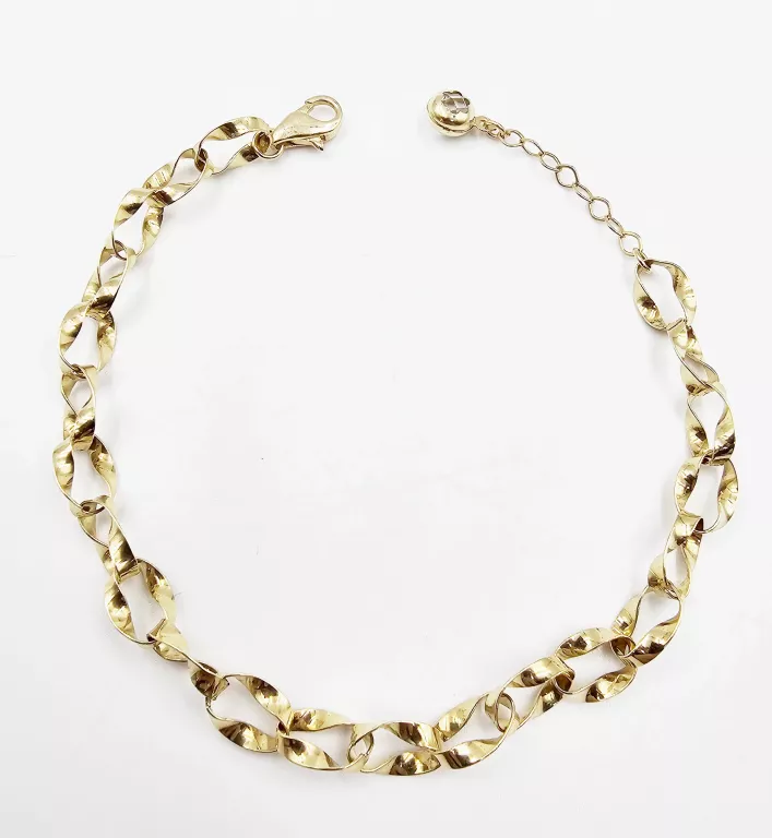 ZŁOTA BRANSOLETKA Z ZAWIESZKĄ Z CYRKONIĄ 4.40GR, P.585