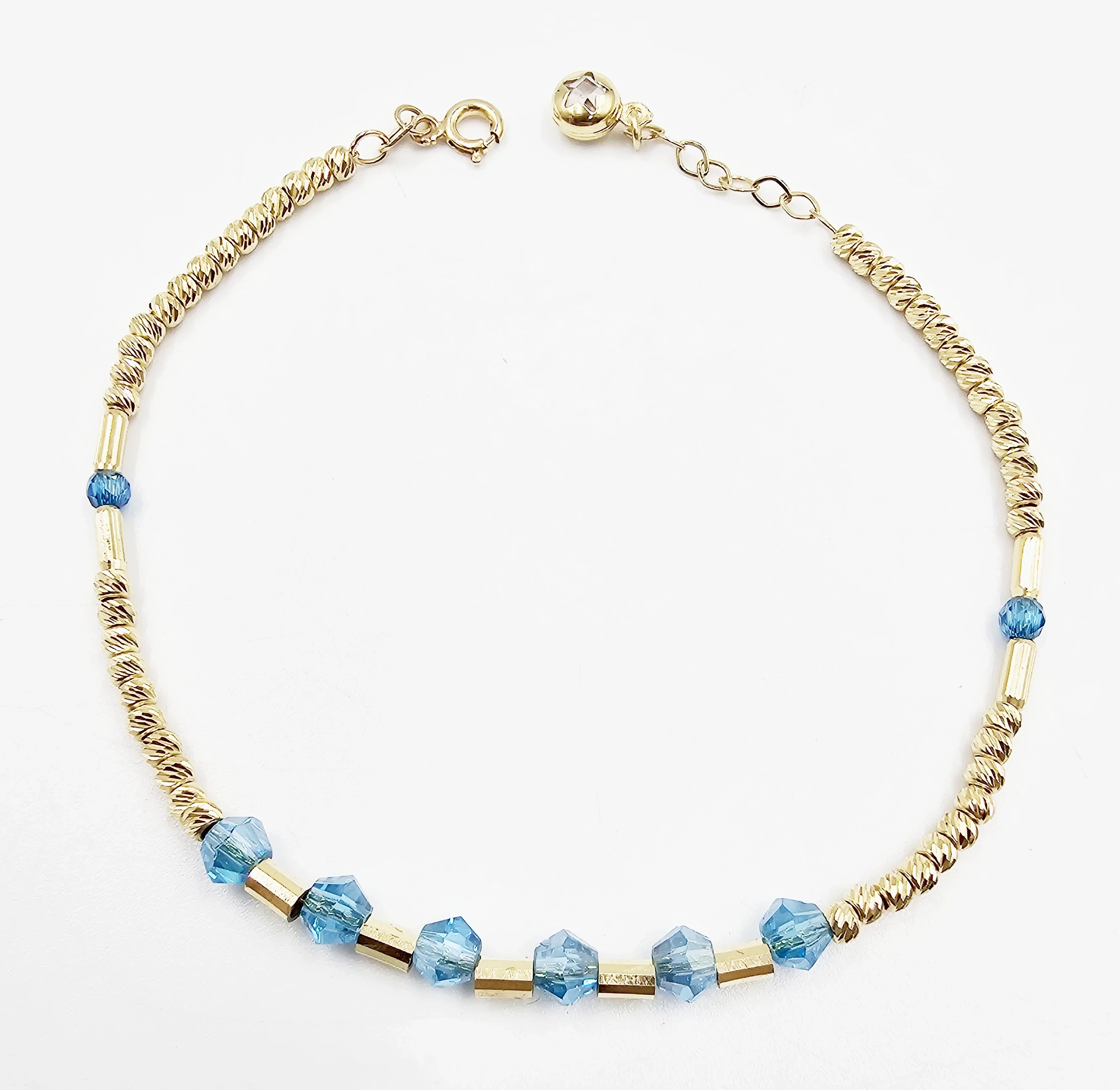 zlota-bransoletka-z-niebieskimi-krysztalkami-426gr-p585-stan-11323-2