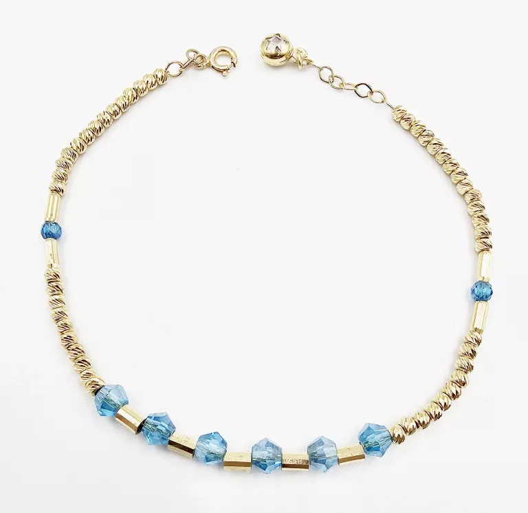 zlota-bransoletka-z-niebieskimi-krysztalkami-426gr-p585-stan-11323-2