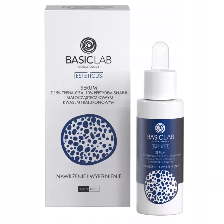 BASICLAB NAWILŻAJĄCE SERUM Z TREHALOZĄ 15% WYPEŁNIAJĄCE ZMARSZCZKI 30 ML