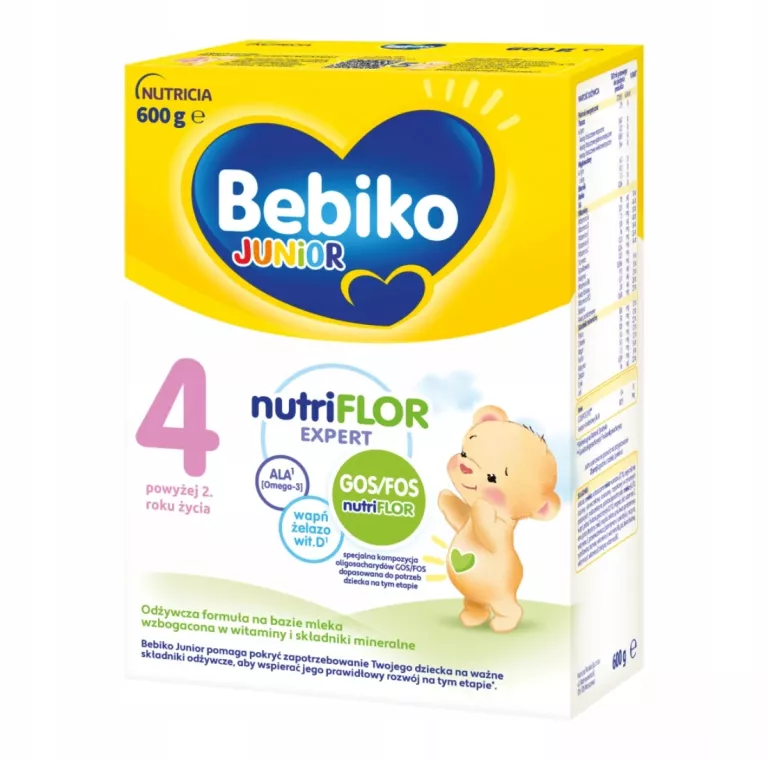 BEBIKO JUNIOR 4, MLEKO ODŻYWCZE DLA DZIECI POWYŻEJ 2. ROKU ŻYCIA, 600 G