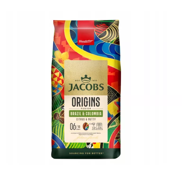 KAWA ZIARNISTA MIESZANA JACOBS ORIGINS FUSION BRAZIL & COLOMBIA 1000 G
