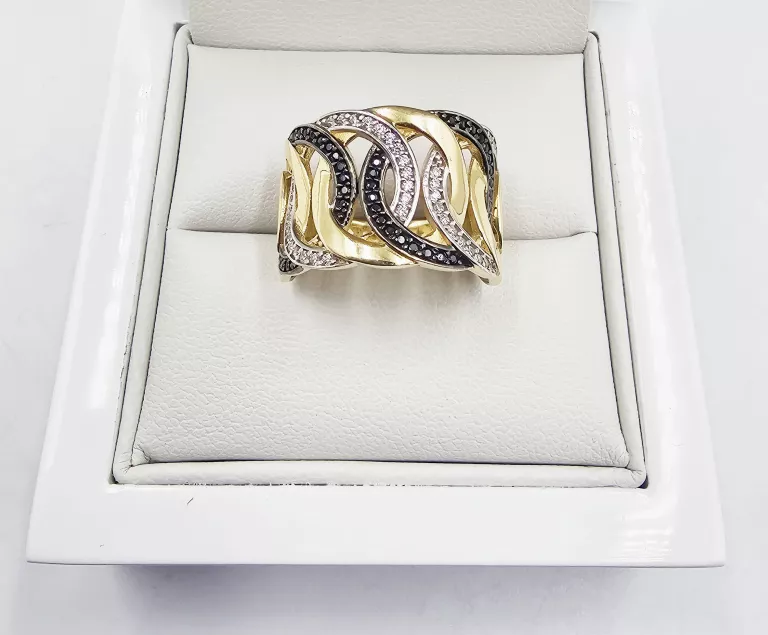 zloty-pierscionek-z-bialymi-i-czarnymi-cyrkoniami-490gr-p585-stan-11323-2