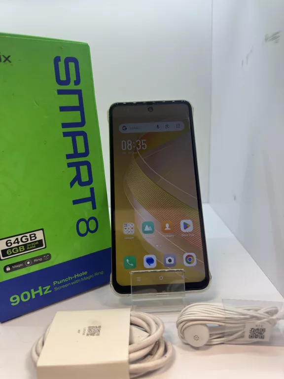 TELEFON SMARTFON INFINIX 8,PUD,LAD,SŁUCHAWKI  GWARANCJE