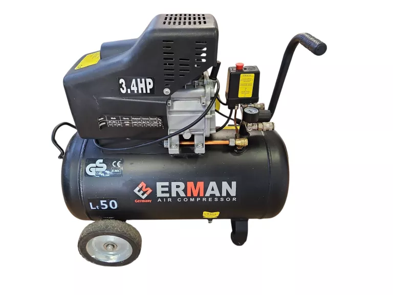 KOMPRESOR OLEJOWY ERMAN 50L 3.4HP EM2550 SPRĘŻARKA