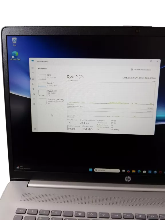 APTOP HP 17-CN3119NW 17.3" FHD I5-1334U 16GB RAM 512GB SSD INTEL IRIS XE