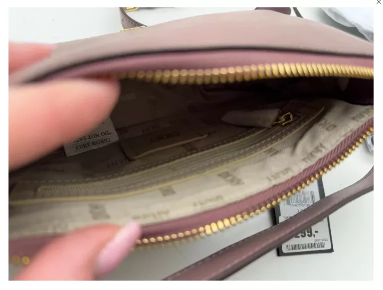 DKNY TOREBKA IRINA SHOULDER BAG WITH STRAP BRUDNY RÓŻ