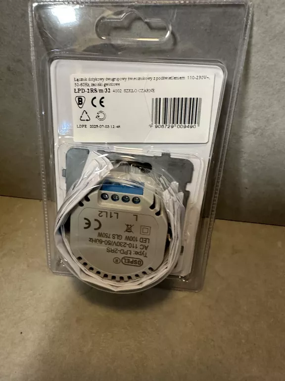 WŁĄCZNIK DOTYKOWY OSPEL SONATA TOUCH ISO 9001ŁPD-2RS/M/32