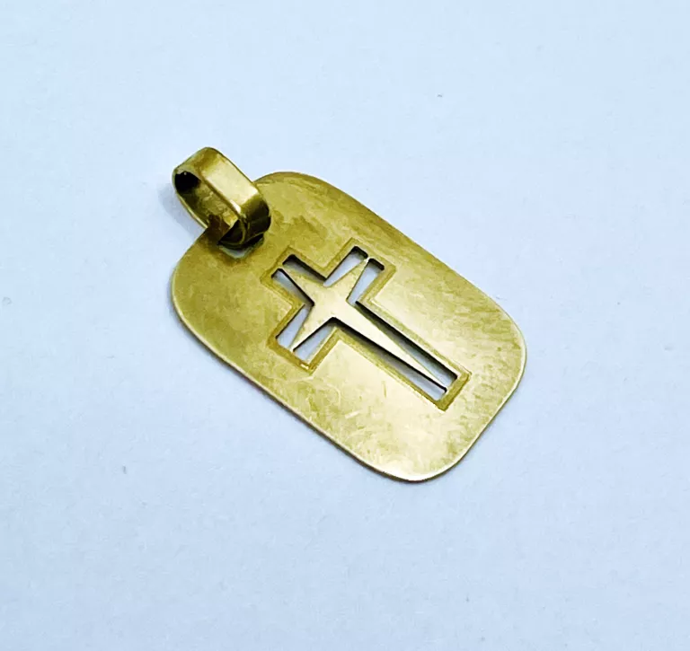 ZŁOTA ZAWIESZKA KRZYŻYK 0,72 G PR. 585 WISIOREK 17 X 12 MM