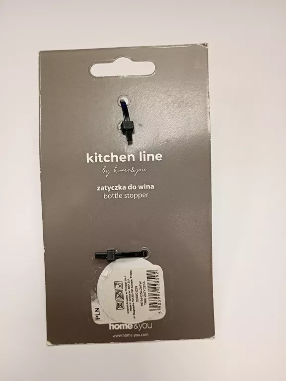 ZATYCZKA DO WINA KITCHEN LINE ZŁOTA CZARNY UCHWYT
