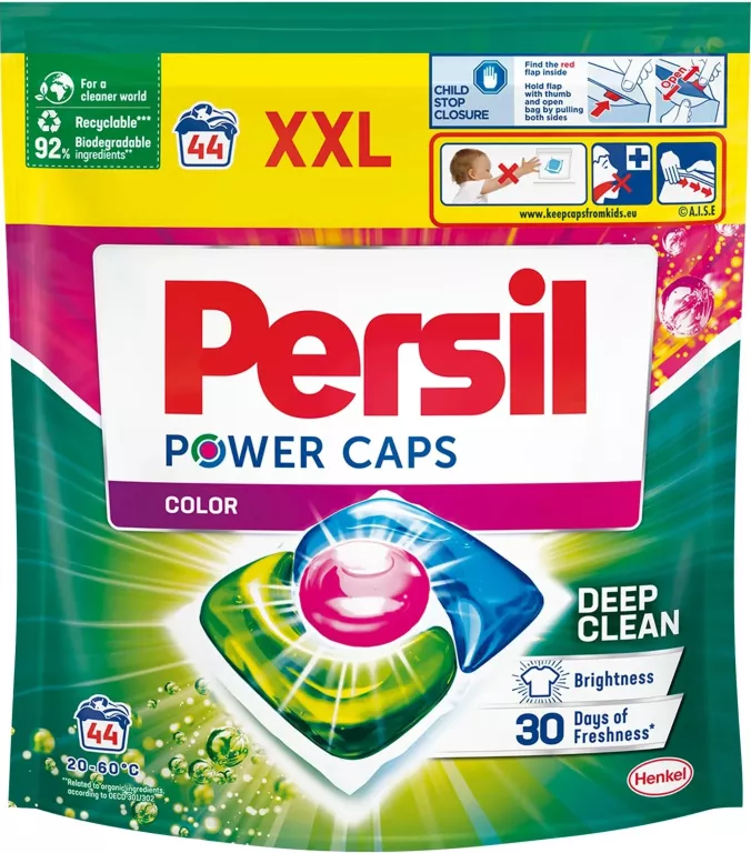 PERSIL XXL POWER CAPS COLOR KAPSUŁKI DO PRANIA KOLORÓW 44 SZT.