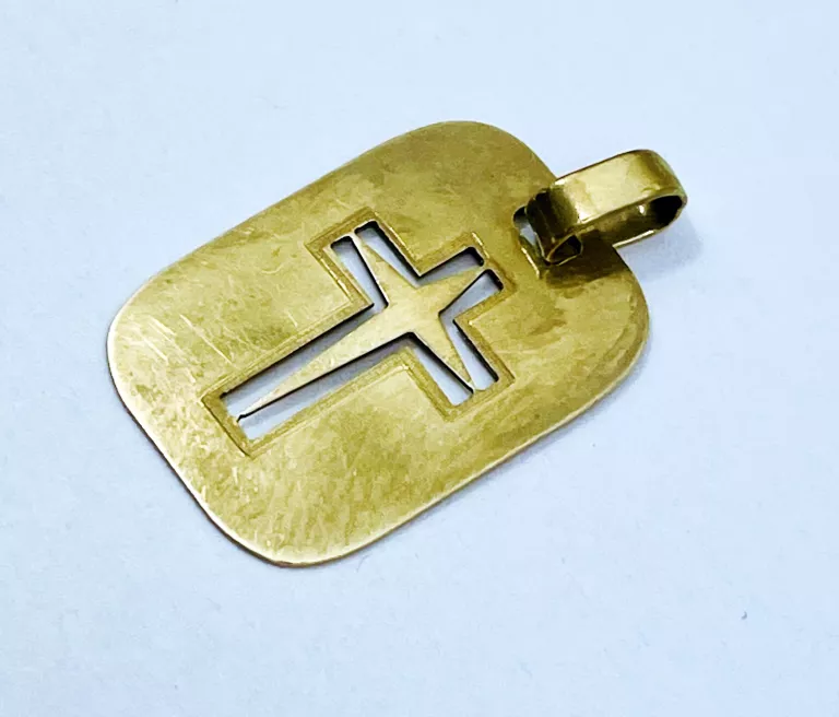 ZŁOTA ZAWIESZKA KRZYŻYK 0,72 G PR. 585 WISIOREK 17 X 12 MM