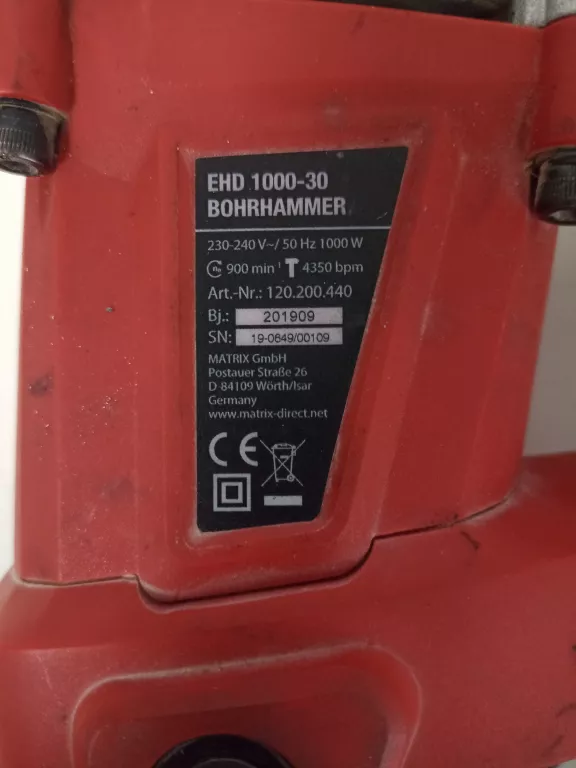 MŁOT UDAROWY MATRIX EHD 1000-30 BOHRHAMMER