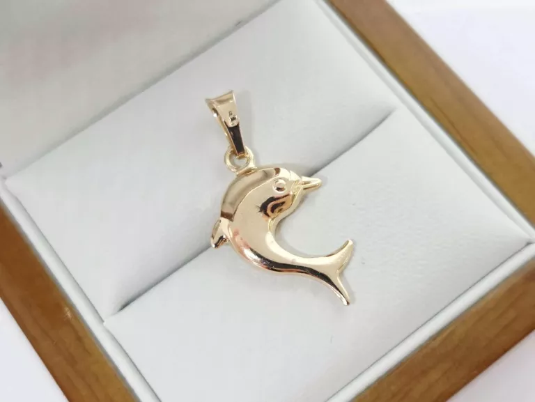 ZŁOTA ZAWIESZKA DELFIN 585 1.07G