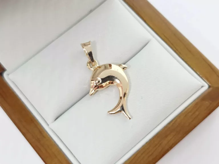 ZŁOTA ZAWIESZKA DELFIN 585 1.07G