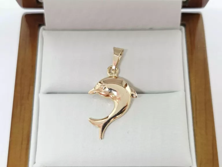 ZŁOTA ZAWIESZKA DELFIN 585 1.07G