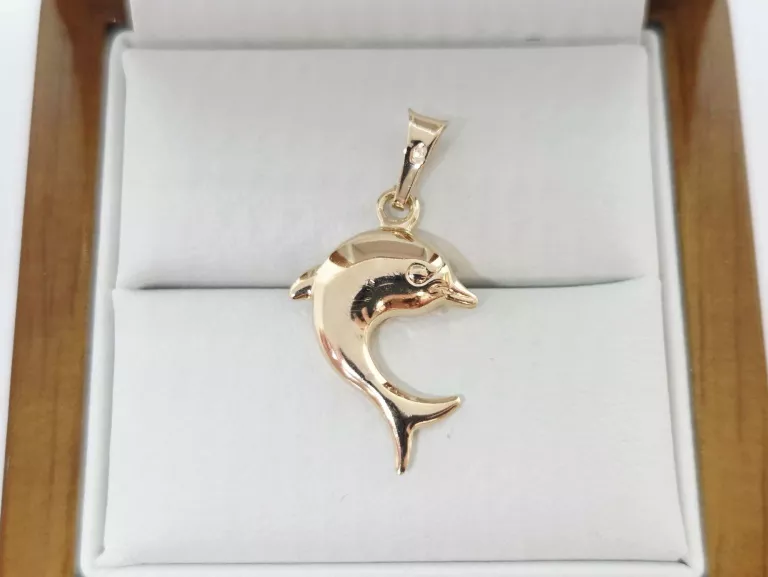 ZŁOTA ZAWIESZKA DELFIN 585 1.07G