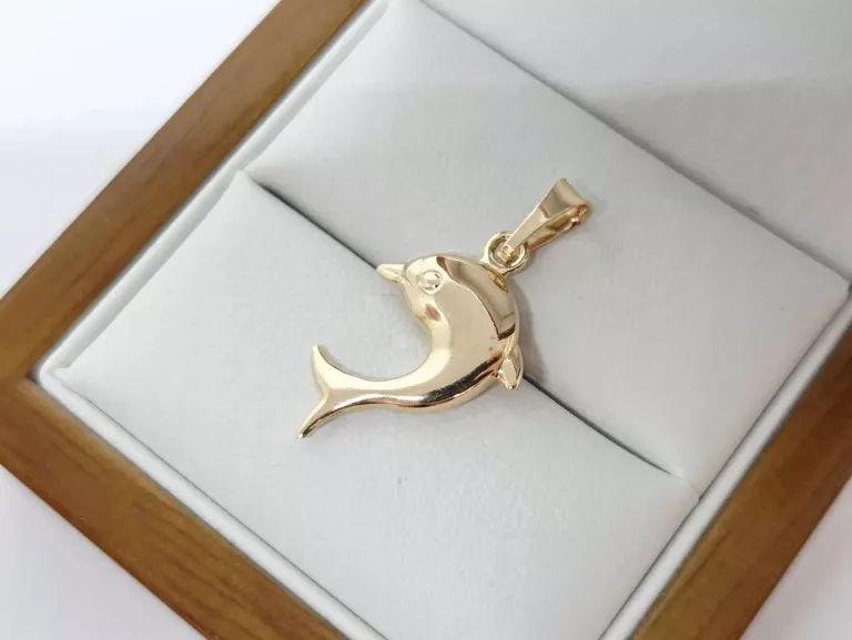ZŁOTA ZAWIESZKA DELFIN 585 1.07G