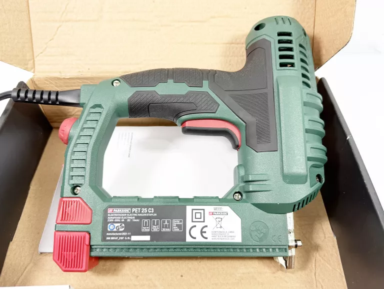 PARKSIDE ZSZYWACZ TAKER GWOŹDZIARKA PET 25 C3 + PUDEŁKO