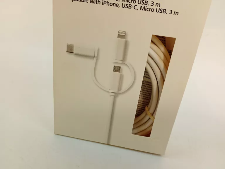 KABEL DO ŁADOWANIA USB-C, MICRO USB I LIGHTNING