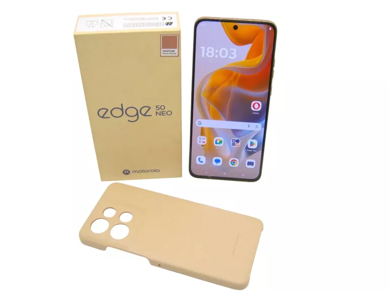 MOTOROLA EDGE 50 NEO 5G ( PANTONE LATTE ) 12/512 GB  ZESTAW  BDB STAN!!