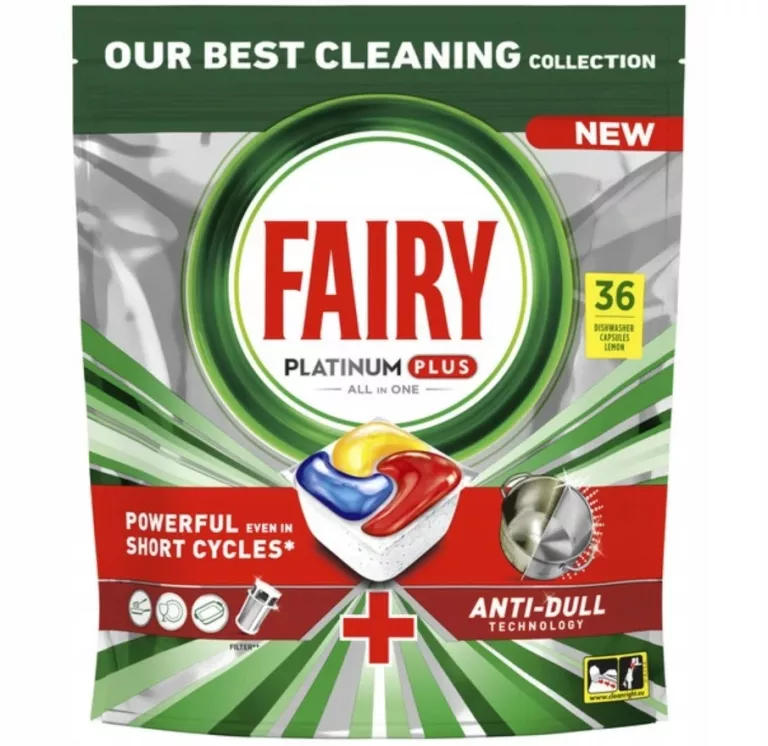 KAPSUŁKI DO ZMYWARKI FAIRY PLATINUM PLUS ALL IN ONE LEMON - 36 SZT.