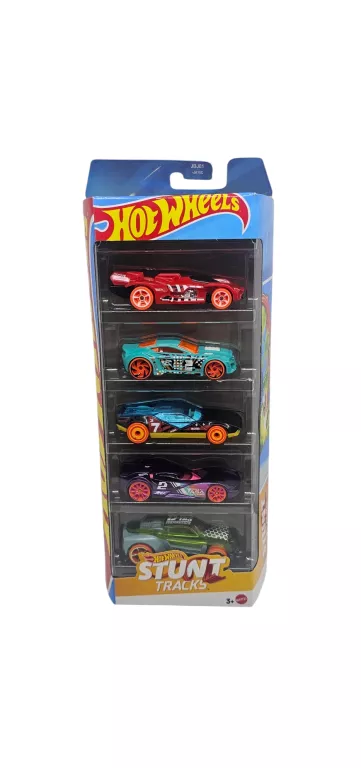 HOTWHEELS ZESTAW 5 SAMOCHODZIKÓW  STUNT TRACKS