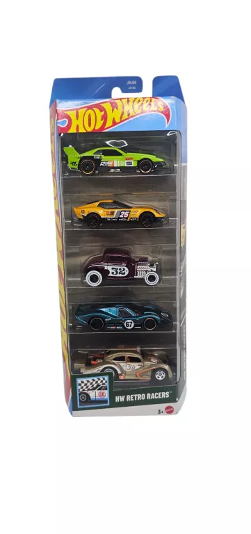 HOTWHEELS ZESTAW 5 SAMOCHODZIKÓW HW RETRO RACERS