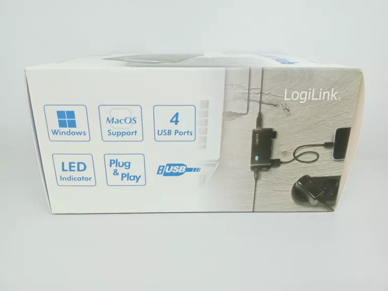 LOGILINK UA0085 HUB 4-PORTOWY Z ZASILACZEM CZARNY