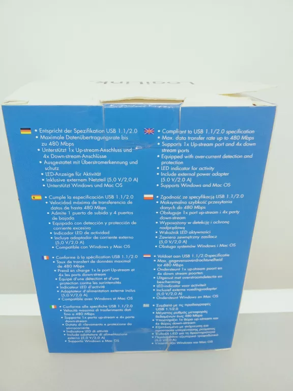 LOGILINK UA0085 HUB 4-PORTOWY Z ZASILACZEM CZARNY