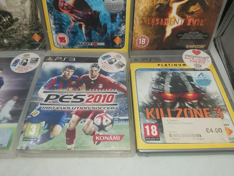 ZESTAW 8 GIER NA PS3: RESIDENT EVIL 5, UNCHARTED, KILLZONE 3, RESISTANCE!