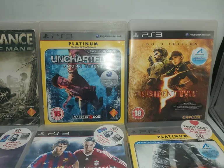 ZESTAW 8 GIER NA PS3: RESIDENT EVIL 5, UNCHARTED, KILLZONE 3, RESISTANCE!