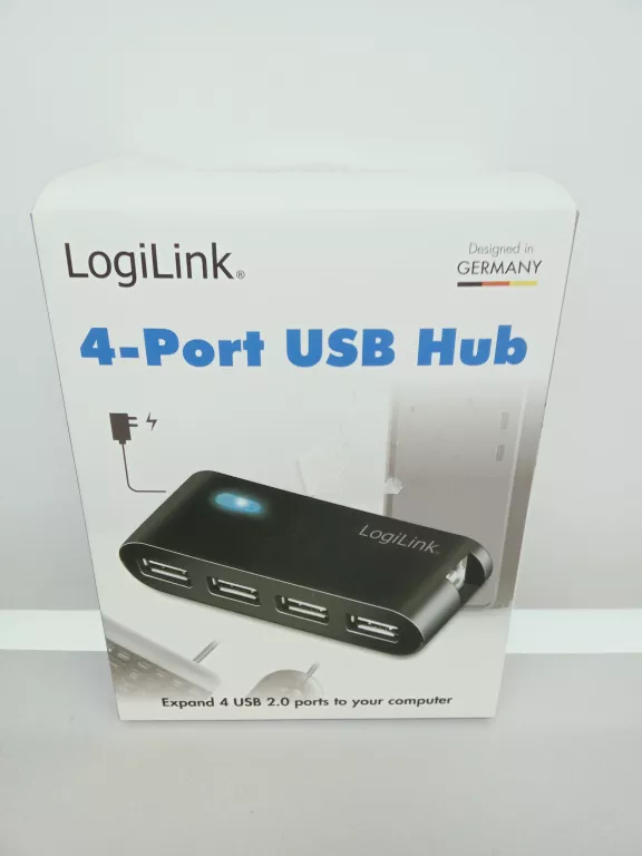 LOGILINK UA0085 HUB 4-PORTOWY Z ZASILACZEM CZARNY