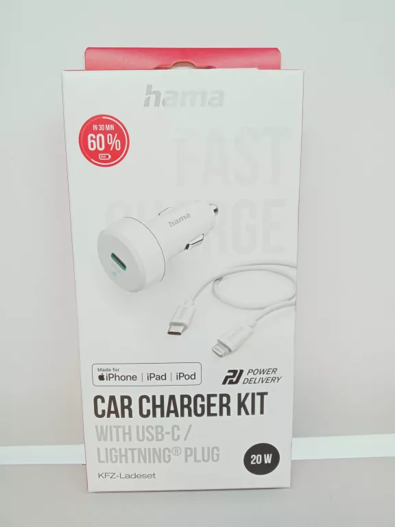 ŁADOWARKA SAMOCHODOWA USB TYP C HAMA 3000 MA