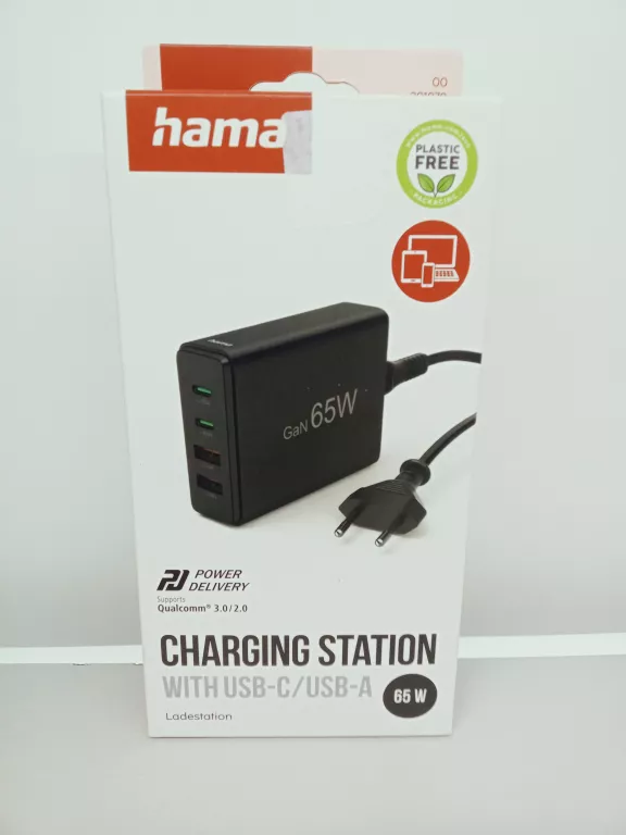 HAMA SIECIOWA 65W 2XUSB-C 2XUSB-A GAN QC/PA